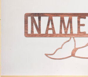 Intra απο ξύλο plywood 3mm-4mm πάχος - Dolphin Name Sin  Laser Cut Δίασταση 30x20 cm INTRAFABR-74828410