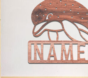 Intra απο ξύλο plywood 3mm-4mm πάχος - Dolphin Name Sin  Laser Cut Δίασταση 30x20 cm INTRAFABR-74828392