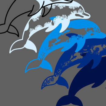 Intra απο ξύλο plywood 3mm-4mm πάχος - Dolphin Ocean Scene - Layered Laser Cut Δίασταση 30x20 cm INTRAFABR-119581583 - Image 3