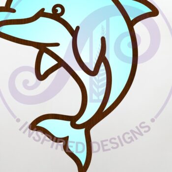 Intra απο ξύλο plywood 3mm-4mm πάχος - Dolphin Two Layer Cut out Laser Cut Wall Δίασταση 30x20 cm INTRAFABR-115336370 - Image 1