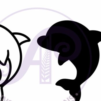 Intra απο ξύλο plywood 3mm-4mm πάχος - Dolphin Two Layer Cut out Laser Cut Wall Δίασταση 30x20 cm INTRAFABR-115336370 - Image 3