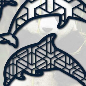 Intra απο ξύλο plywood 3mm-4mm πάχος - Δέσμη  με Laser Cut Art Dolphin Wall Art Δίασταση 40x50 cm INTRAFABR-68692887 - Image 1