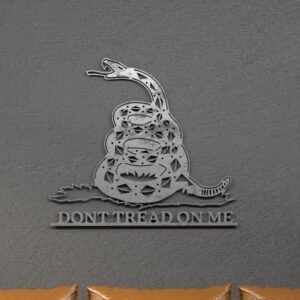 Intra απο ξύλο plywood 3mm-4mm πάχος - Don't Tread on Me - Metal Art Δίασταση 20x20 cm INTRAFABR-33813408