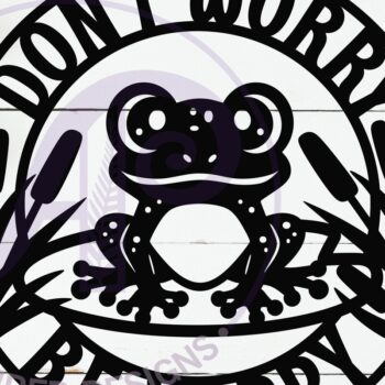 Intra απο ξύλο plywood 3mm-4mm πάχος - Μην ανησυχείτε, Be Hoppy Frog Wall Sign Δίασταση 30x20 cm INTRAFABR-119631536 - Image 2