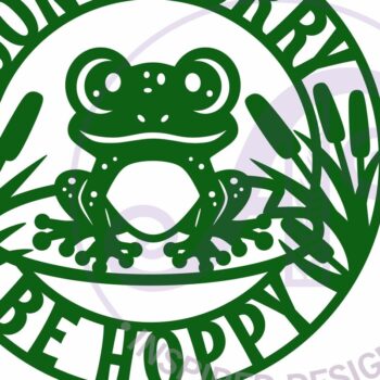 Intra απο ξύλο plywood 3mm-4mm πάχος - Μην ανησυχείτε, Be Hoppy Frog Wall Sign Δίασταση 30x20 cm INTRAFABR-119631536 - Image 3
