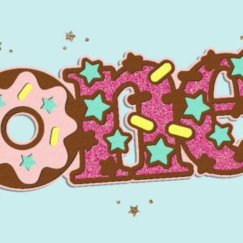 Intra απο ξύλο plywood 3mm-4mm πάχος - Donut One Topper 3D Δίασταση 20x20 cm INTRAFABR-119730360 - Image 1