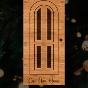 Intra απο ξύλο plywood 3mm-4mm πάχος - Χριστουγεννιάτικο στολίδι πόρτας  Δίασταση 6x6 cm INTRAFABR-109681640