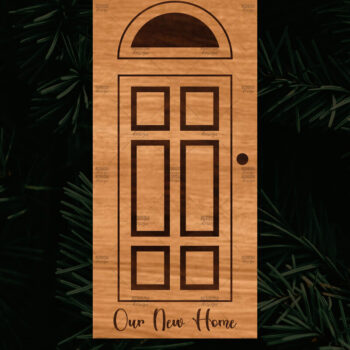 Intra απο ξύλο plywood 3mm-4mm πάχος - Χριστουγεννιάτικο στολίδι πόρτας  Δίασταση 6x6 cm INTRAFABR-109681780 - Image 1