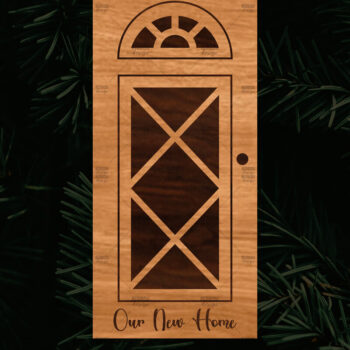 Intra απο ξύλο plywood 3mm-4mm πάχος - Χριστουγεννιάτικο στολίδι πόρτας  Δίασταση 6x6 cm INTRAFABR-109681824 - Image 1