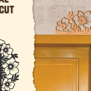 Intra απο ξύλο plywood 3mm-4mm πάχος - Γωνιακή πόρτας Floral Lasercut Δίασταση 20x20 cm INTRAFABR-123513042