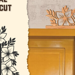 Intra απο ξύλο plywood 3mm-4mm πάχος - Γωνιακή πόρτας Floral Lasercut Δίασταση 20x20 cm INTRAFABR-123513021