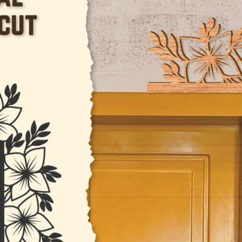 Intra απο ξύλο plywood 3mm-4mm πάχος - Γωνιακή πόρτας Floral Lasercut Δίασταση 20x20 cm INTRAFABR-123513021 - Image 1