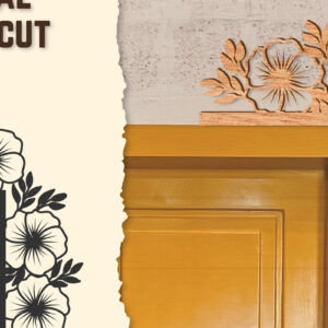 Intra απο ξύλο plywood 3mm-4mm πάχος - Γωνιακή πόρτας Floral Lasercut Δίασταση 20x20 cm INTRAFABR-123513032