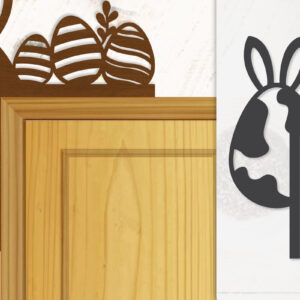 Intra απο ξύλο plywood 3mm-4mm πάχος - Γωνία πόρτας Καλό Πασχαλινό Αυγό Lasercut Δίασταση 20x20 cm INTRAFABR-116013643