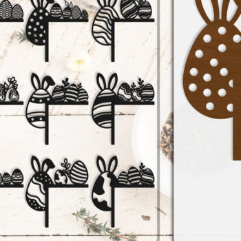 Intra απο ξύλο plywood 3mm-4mm πάχος - Γωνία πόρτας Καλό Πασχαλινό Αυγό Lasercut Δίασταση 20x20 cm INTRAFABR-116013647 - Image 1