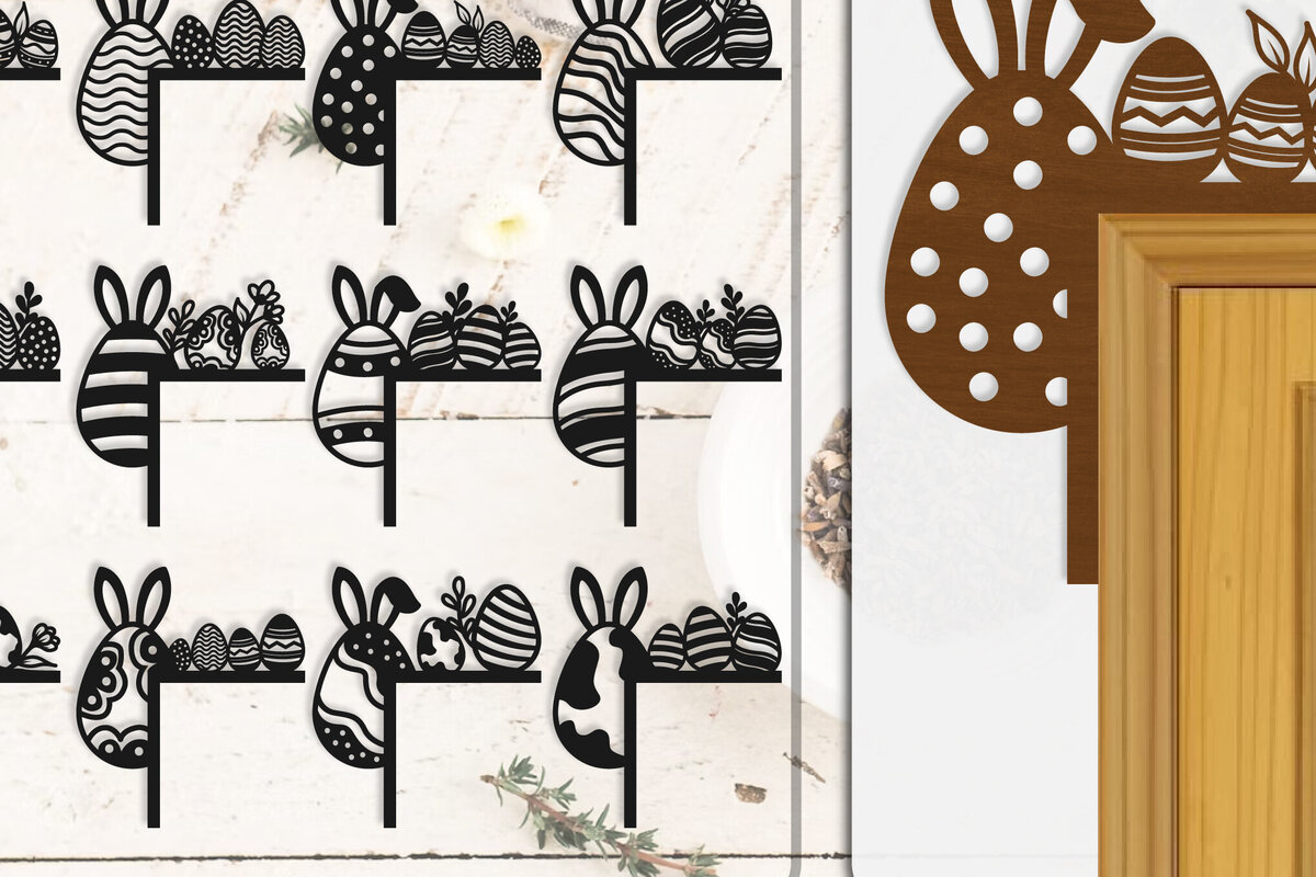 Intra απο ξύλο plywood 3mm-4mm πάχος - Γωνία πόρτας Καλό Πασχαλινό Αυγό Lasercut Δίασταση 20x20 cm INTRAFABR-116013647