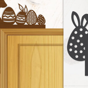 Intra απο ξύλο plywood 3mm-4mm πάχος - Γωνία πόρτας Καλό Πασχαλινό Αυγό Lasercut Δίασταση 20x20 cm INTRAFABR-116013647 - Image 4