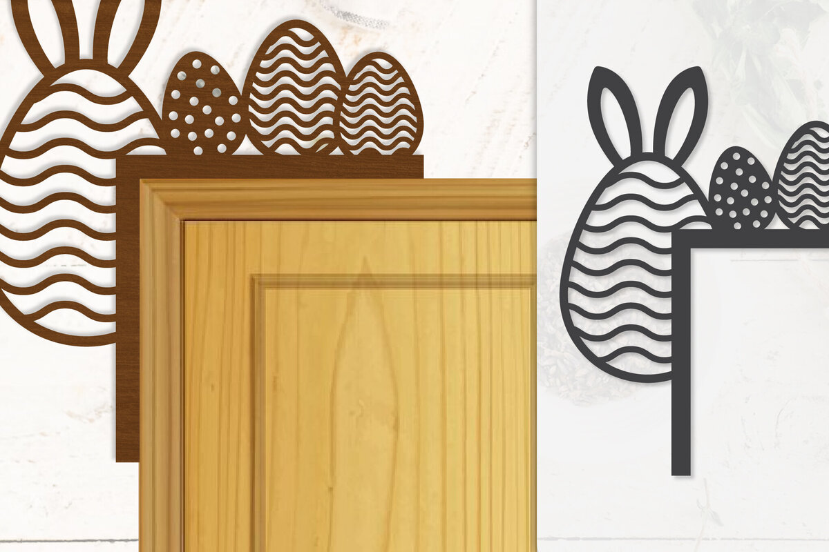 Intra απο ξύλο plywood 3mm-4mm πάχος - Γωνία πόρτας Καλό Πασχαλινό Αυγό Lasercut Δίασταση 20x20 cm INTRAFABR-116013611