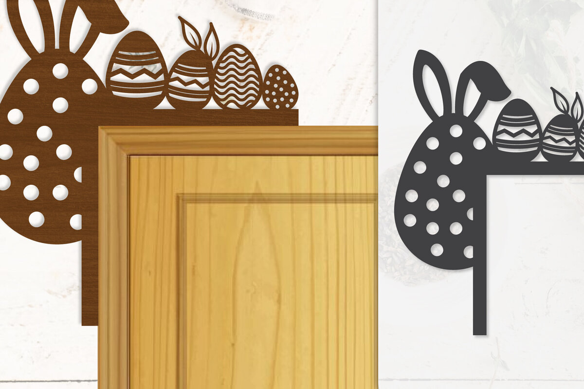 Intra απο ξύλο plywood 3mm-4mm πάχος - Γωνία πόρτας Καλό Πασχαλινό Αυγό Lasercut Δίασταση 20x20 cm INTRAFABR-116013614