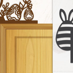 Intra απο ξύλο plywood 3mm-4mm πάχος - Γωνία πόρτας Καλό Πασχαλινό Αυγό Lasercut Δίασταση 20x20 cm INTRAFABR-116013623