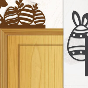 Intra απο ξύλο plywood 3mm-4mm πάχος - Γωνία πόρτας Καλό Πασχαλινό Αυγό Lasercut Δίασταση 20x20 cm INTRAFABR-116013628