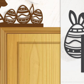 Intra απο ξύλο plywood 3mm-4mm πάχος - Γωνία πόρτας Καλό Πασχαλινό Αυγό Lasercut Δίασταση 20x20 cm INTRAFABR-116013608 - Image 1