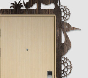 Intra απο ξύλο plywood 3mm-4mm πάχος - Γωνιακή πόρτα  Cut Laser Δίασταση 40x50 cm INTRAFABR-69865315