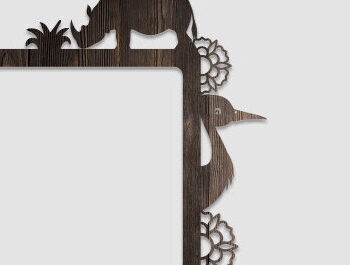 Intra απο ξύλο plywood 3mm-4mm πάχος - Γωνιακή πόρτα  Cut Laser Δίασταση 40x50 cm INTRAFABR-69865315 - Image 2