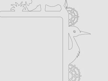 Intra απο ξύλο plywood 3mm-4mm πάχος - Γωνιακή πόρτα  Cut Laser Δίασταση 40x50 cm INTRAFABR-69865315 - Image 3