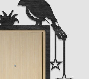 Intra απο ξύλο plywood 3mm-4mm πάχος - Γωνιακή πόρτα  Cut Laser Δίασταση 40x50 cm INTRAFABR-69865333