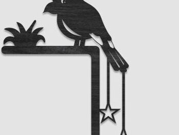 Intra απο ξύλο plywood 3mm-4mm πάχος - Γωνιακή πόρτα  Cut Laser Δίασταση 40x50 cm INTRAFABR-69865333 - Image 2