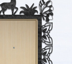 Intra απο ξύλο plywood 3mm-4mm πάχος - Γωνιακή πόρτα  Cut Laser Δίασταση 40x50 cm INTRAFABR-69865378