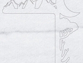 Intra απο ξύλο plywood 3mm-4mm πάχος - Γωνιακή πόρτα  Cut Laser Δίασταση 40x50 cm INTRAFABR-69865395 - Image 3