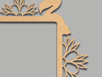 Intra απο ξύλο plywood 3mm-4mm πάχος - Γωνιακή πόρτα Cut Laser Δίασταση 40x50 cm INTRAFABR-69865300 - Image 2