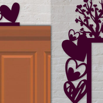 Intra απο ξύλο plywood 3mm-4mm πάχος - Γωνιακή πόρτα του Αγίου Βαλεντίνου Δίασταση 30x20 cm INTRAFABR-89056521 - Image 1