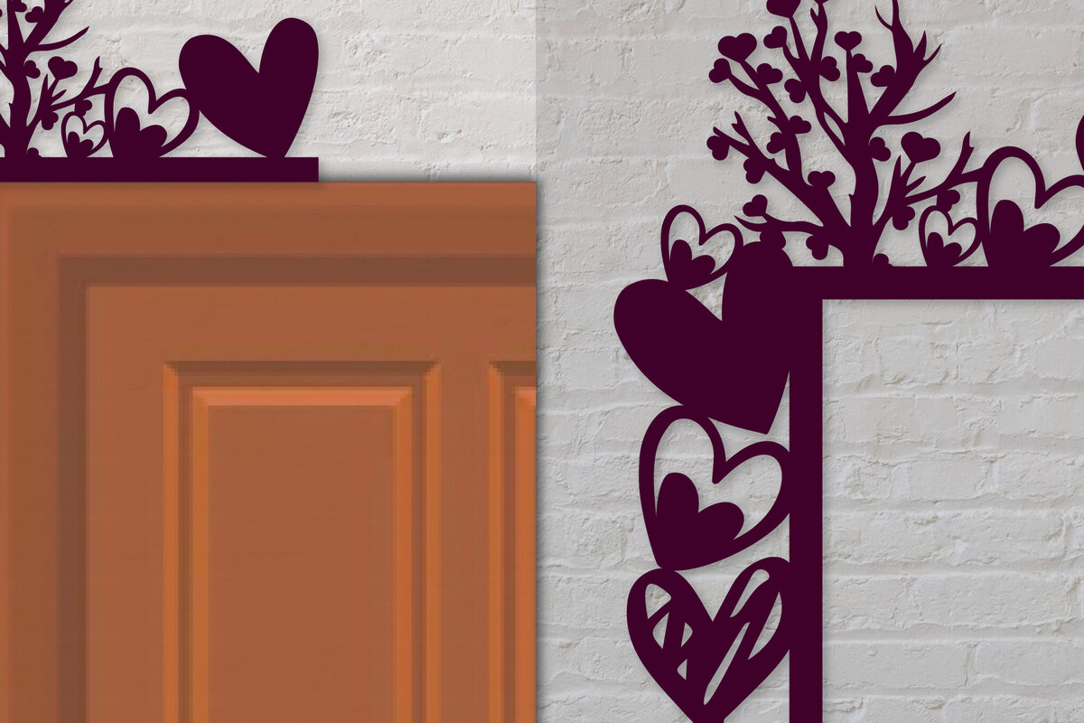 Intra απο ξύλο plywood 3mm-4mm πάχος - Γωνιακή πόρτα του Αγίου Βαλεντίνου Δίασταση 30x20 cm INTRAFABR-89056521