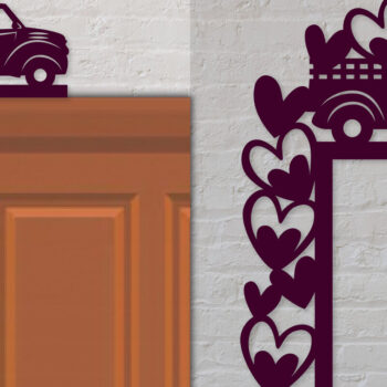 Intra απο ξύλο plywood 3mm-4mm πάχος - Γωνιακή πόρτα του Αγίου Βαλεντίνου Δίασταση 30x20 cm INTRAFABR-89056672 - Image 1