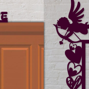 Intra απο ξύλο plywood 3mm-4mm πάχος - Γωνιακή πόρτα του Αγίου Βαλεντίνου Δίασταση 30x20 cm INTRAFABR-89056732 - Image 1