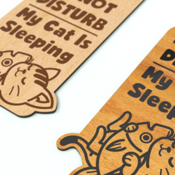 Intra απο ξύλο plywood 3mm-4mm πάχος - Κρεμάστρα πόρτας, Cat, Laser Cut, Χαρτί,  Δίασταση 20x20 cm INTRAFABR-81421712 - Image 1