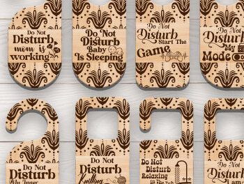 Intra απο ξύλο plywood 3mm-4mm πάχος - Κρεμάστρα πόμολο πόρτας Δέσμη Cut Laser Δίασταση 20x20 cm INTRAFABR-84877689 - Image 1