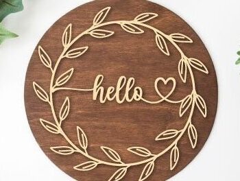 Intra απο ξύλο plywood 3mm-4mm πάχος - Σχέδιο κοπής με λέιζερ πινακίδα πόρτας Δίασταση 30x20 cm INTRAFABR-31873821 - Image 3