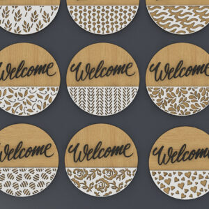 Intra απο ξύλο plywood 3mm-4mm πάχος - Αρχεία  με μοτίβο λέιζερ πινακίδας πόρτας 264 Δίασταση 30x20 cm INTRAFABR-53992578