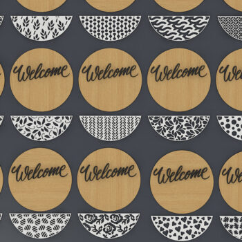 Intra απο ξύλο plywood 3mm-4mm πάχος - Αρχεία με μοτίβο λέιζερ πινακίδας πόρτας 264 Δίασταση 30x20 cm INTRAFABR-53992578 - Image 2