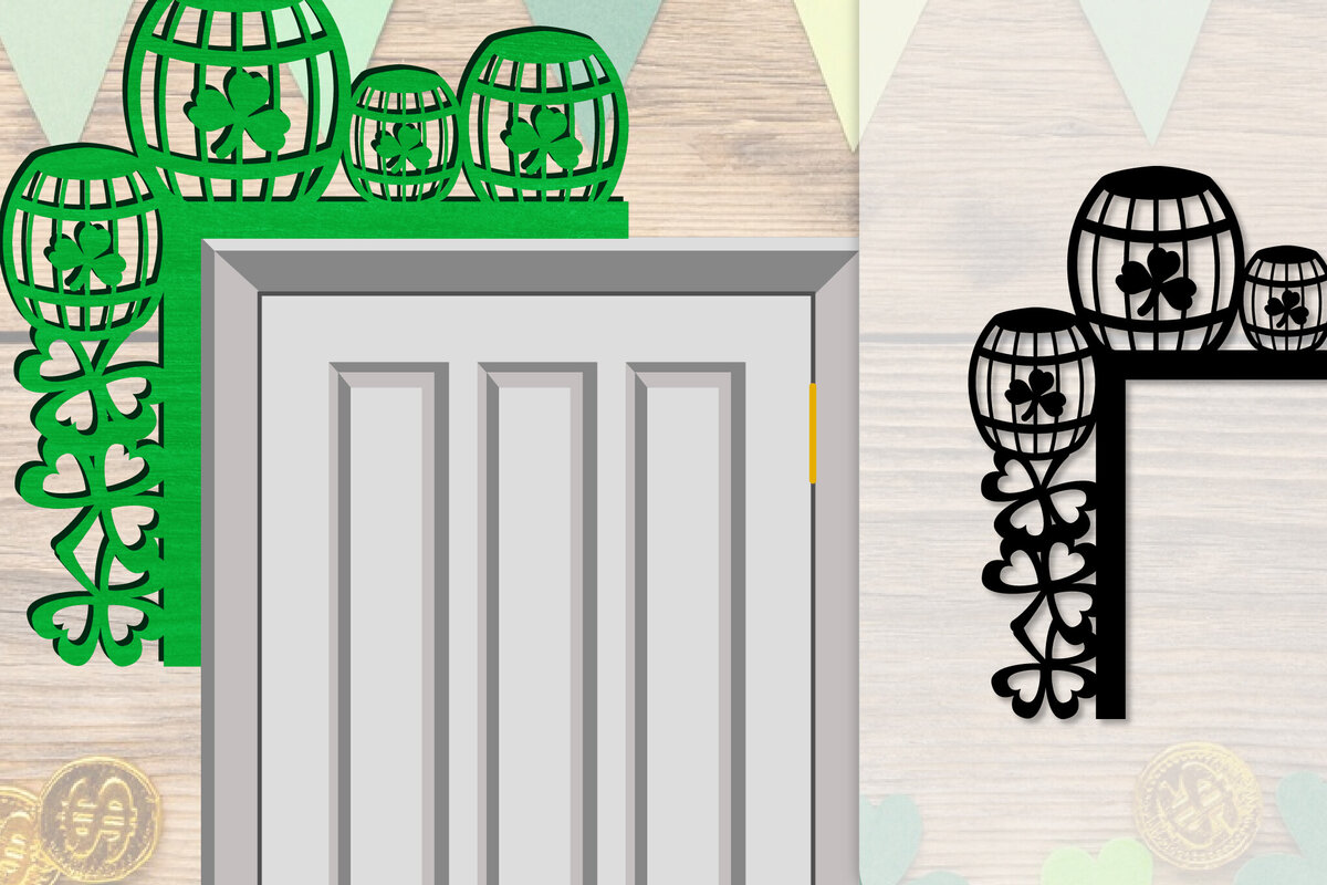 Intra απο ξύλο plywood 3mm-4mm πάχος - Dorr Corner St Patrick's Day Lasercut Δίασταση 20x20 cm INTRAFABR-117784950