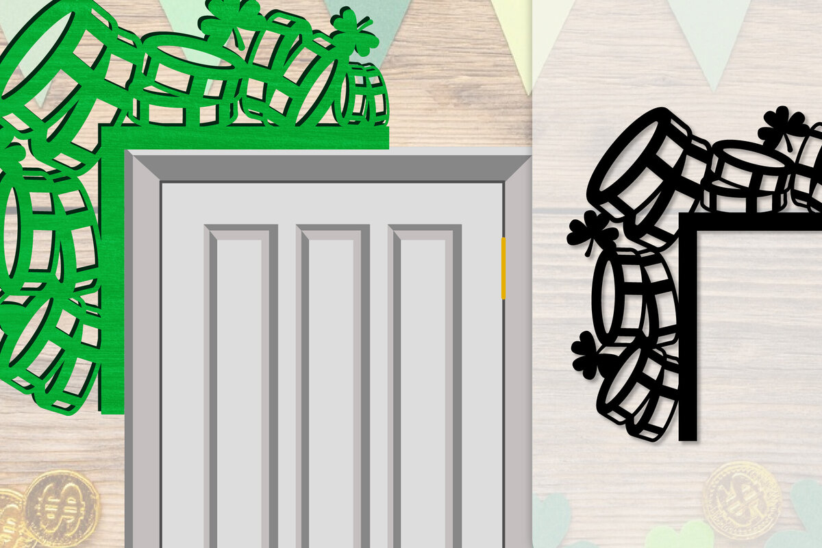 Intra απο ξύλο plywood 3mm-4mm πάχος - Dorr Corner St Patrick's Day Lasercut Δίασταση 20x20 cm INTRAFABR-117784895