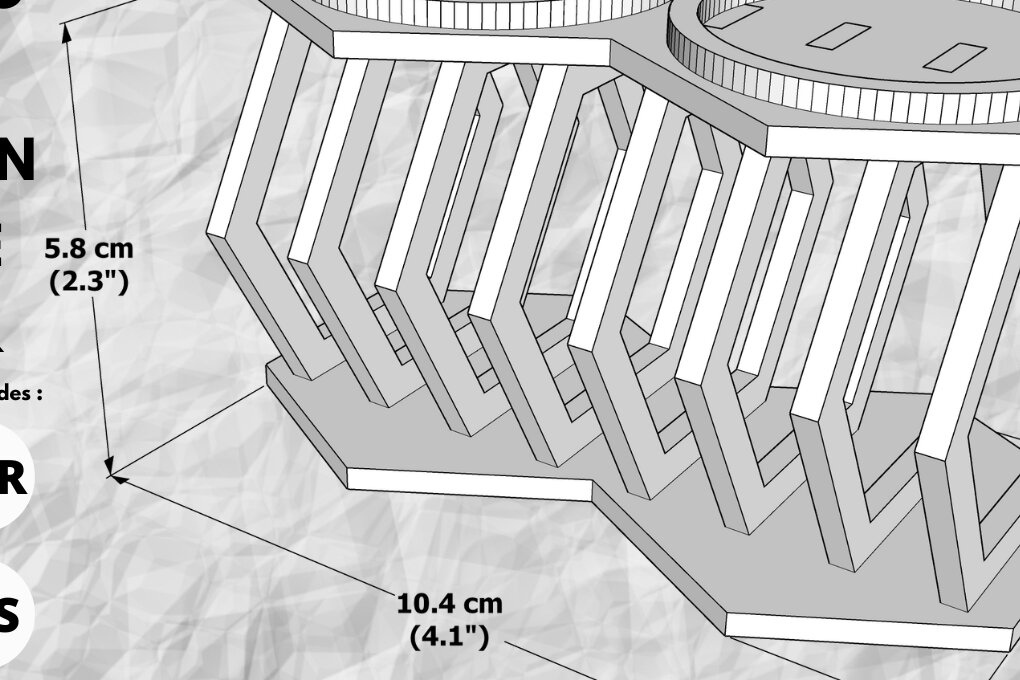 Intra απο ξύλο plywood 3mm-4mm πάχος - Διπλό Κηροπήγιο,  Laser Cut Δίασταση 20x20 cm INTRAFABR-80390708