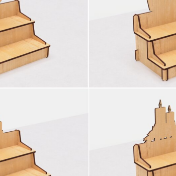 Intra απο ξύλο plywood 3mm-4mm πάχος - λέιζερ ραφιών διπλής εμπορίας Δίασταση 30x20 cm INTRAFABR-117260909 - Image 1