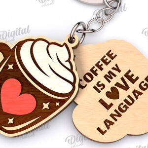 Intra απο ξύλο plywood 3mm-4mm πάχος - Κόψιμο με λέιζερ διπλό μπρελόκ Αγίου Βαλεντίνου Δίασταση 4x4 cm INTRAFABR-110312345