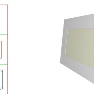 Intra απο ξύλο plywood 3mm-4mm πάχος - Πλαίσιο διπλού τοίχου Pdf, Jpg, PNG,  DXF Δίασταση 13x8 cm INTRAFABR-33644335