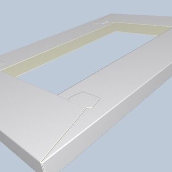 Intra απο ξύλο plywood 3mm-4mm πάχος - Πλαίσιο διπλού τοίχου Pdf, Jpg, PNG,  DXF Δίασταση 13x8 cm INTRAFABR-33644335 - Image 3